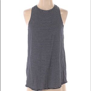 Lululemon Size 4 Navy/White Striped Tank Open Back